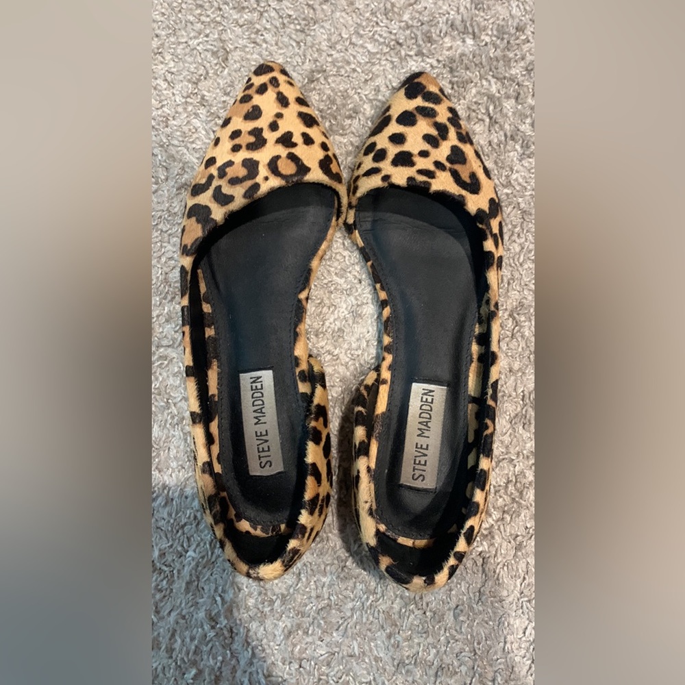 Steve Madden leopard flats